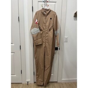 Ghostbusters Jumpsuit Costume Tan Classic Movie Men's One Piece